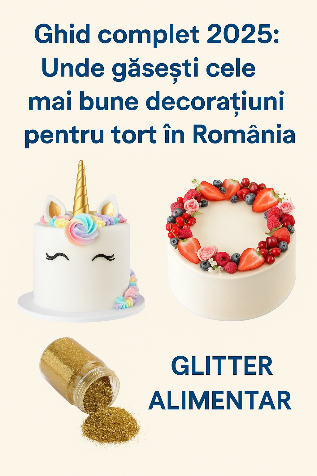 Ghid complet 2025: Unde gasesti cele mai bune decoratiuni pentru tort in Romania