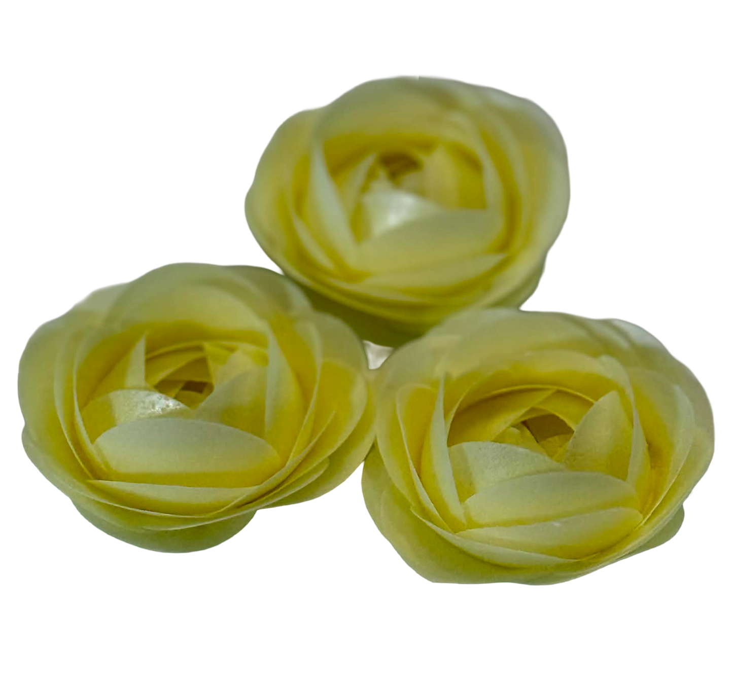 Set of 3 Pink Rose Wafer Paper - Handmade Edible Decorations Diameter 8 Cm