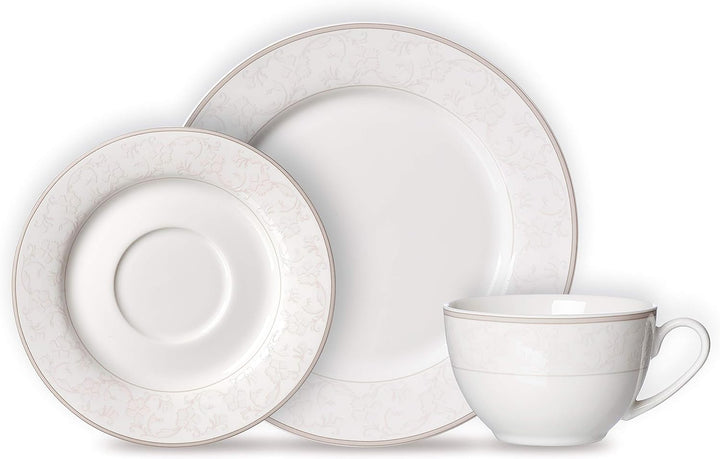 Ritzenhoff & Breker Kaffeeservice Isabella, 18-Teilig, Fine-China-Porzellangeschirr, Weiß Mit Ornamenten, 37 X 26 X 25 Cm