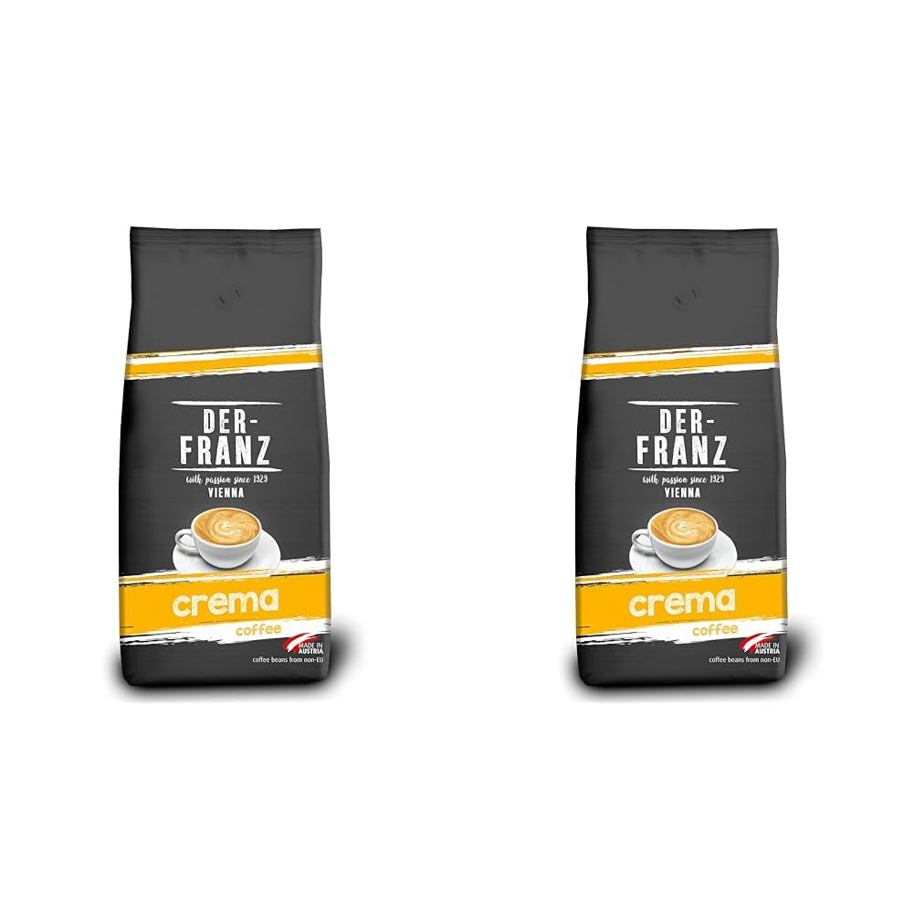 DER-FRANZ Kaffee Crema, Intensität 4/5, 100% Arabica, Ganze Kaffeebohnen, 1000G