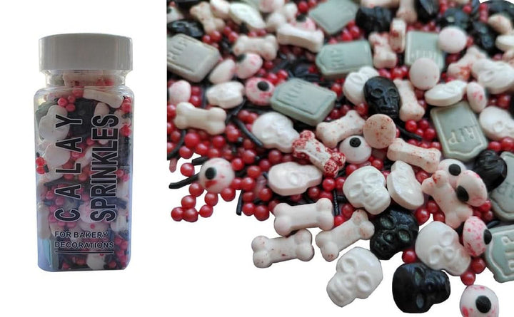 Decoratiuni comestibile, bombonele si sprinkles, pentru Halloween, 100 grame