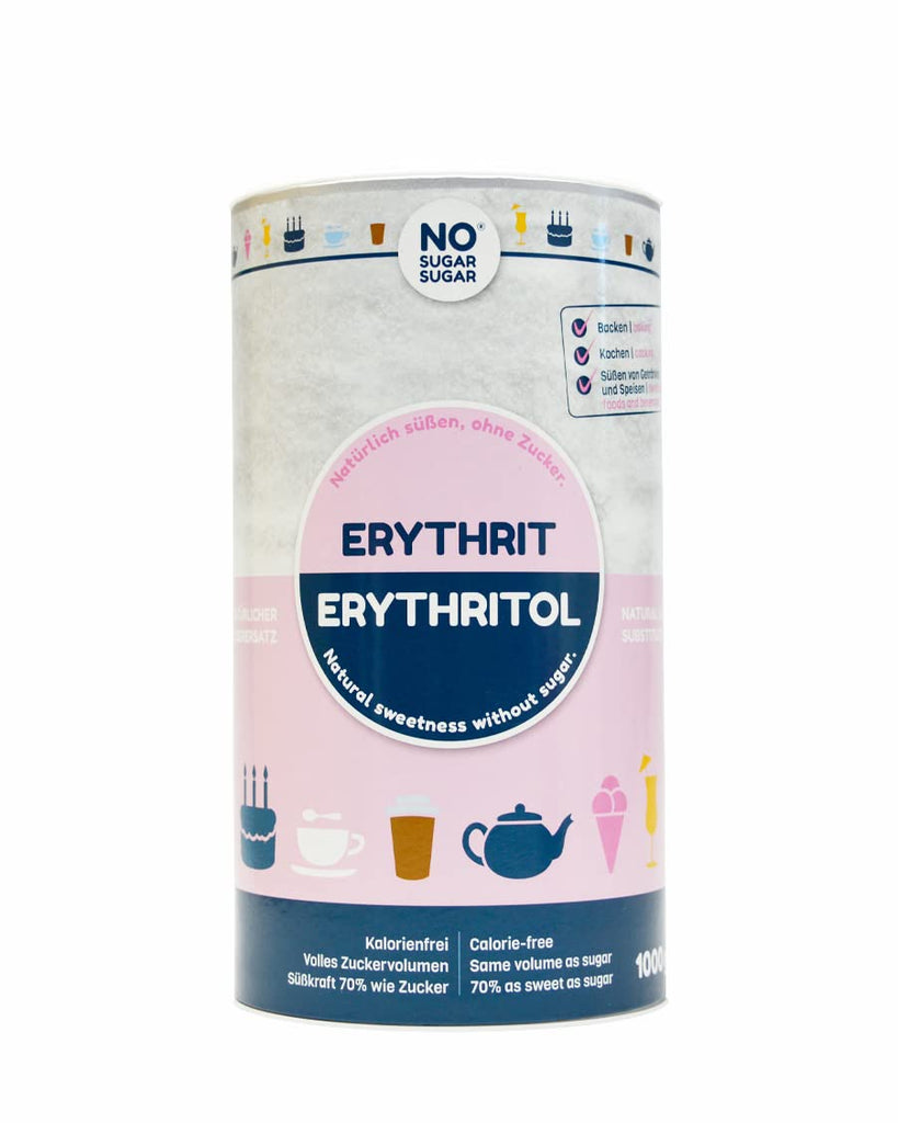 No Sugar, Erythritol natural fără calorii, utilizabil ca înlocuitor de zahăr, 4,5 Kg