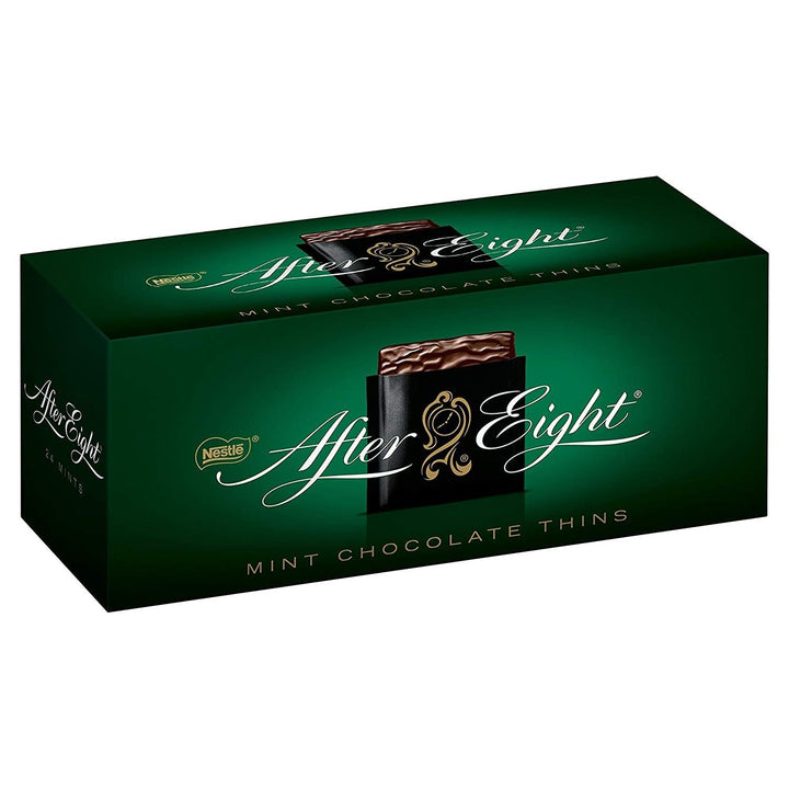 NESTLÉ after EIGHT, Hauchdünne Schokoladen-Täfelchen Aus Dunkler Schokolade Mit Pfefferminz-Cremefüllung Für Genießer, 12Er Pack (12X200G)