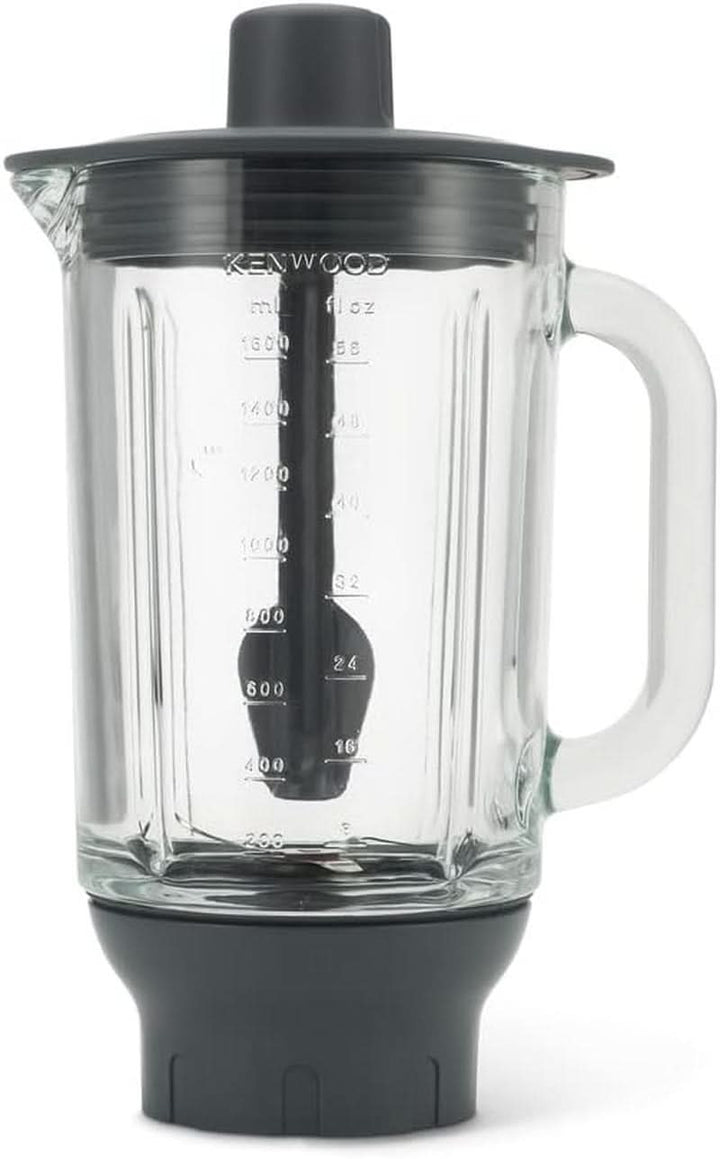 Kenwood Chef KVC3110S Küchenmaschine, 4,6 L Edelstahl Rührschüssel, Silber & Glas-Mixaufsatz KAH359GL, Zubehör Für Kenwood Chef Küchenmaschinen, Anthrazit/Silber