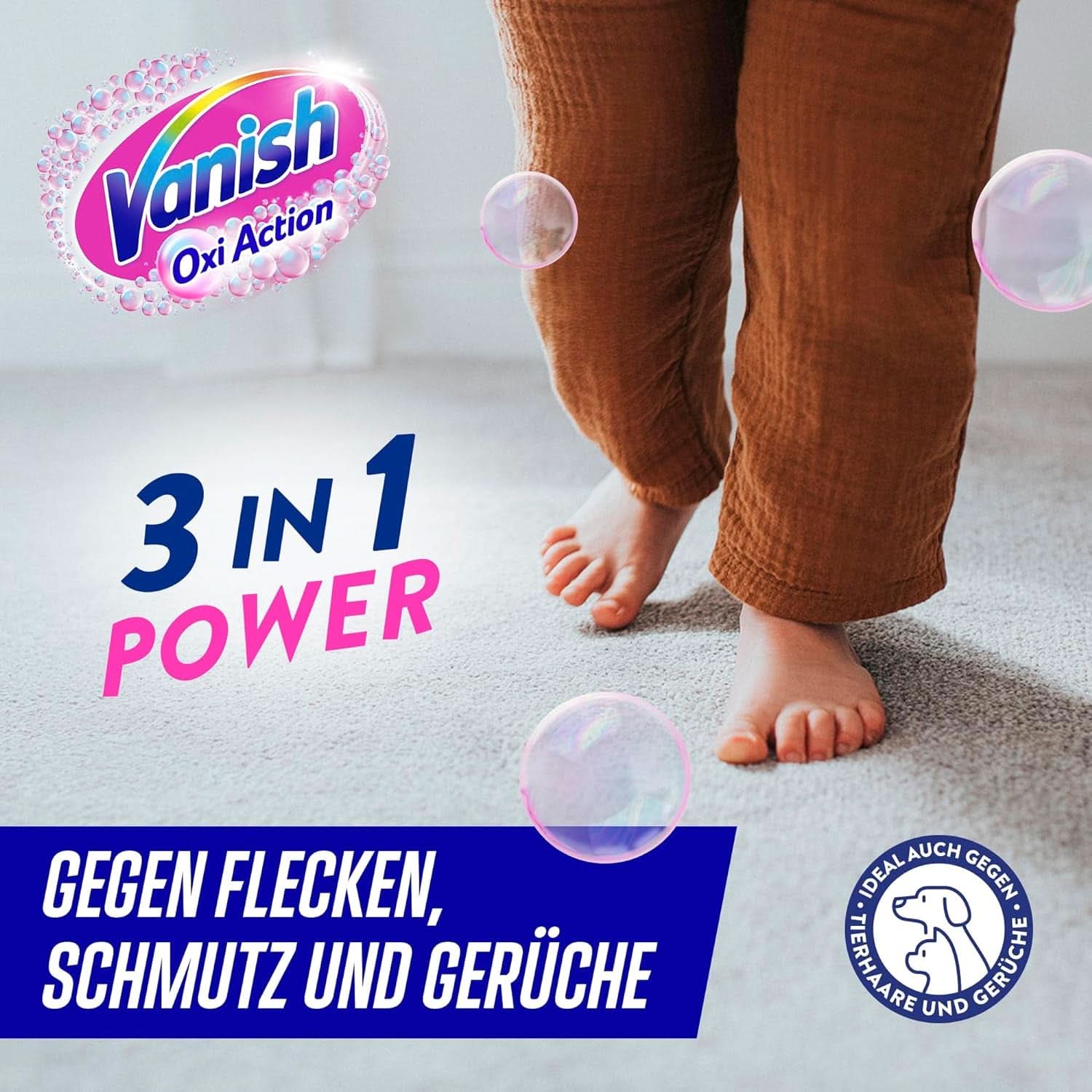 Vanish Oxi Action Multi - Textile Stain Remover Spray - 660 ml - Detergent textil pentru covoare și tapițerie - împotriva murdăriei și mirosului de urină Naty Shop
