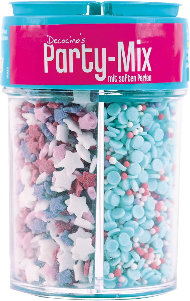 DECOCINO Party Mix, perle de zahăr, decorațiuni de stropit, confetti, 95 grame