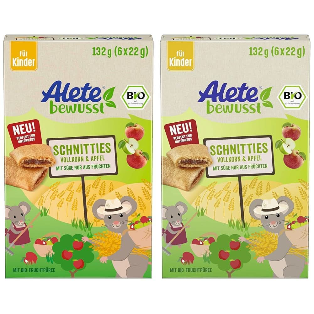 Alete Bio Schnitties Vollkorn Und Apfel 6 X 22 G