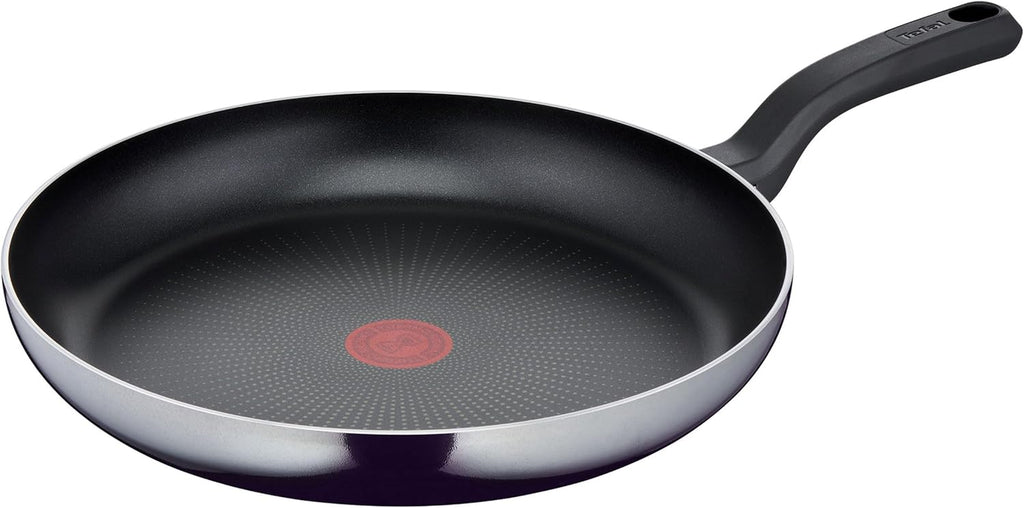 Tefal D52606 Resist Bratpfanne 28 Cm | Sichere Titanium Antihaftversiegelung | Thermo-Signal Temperaturindikator | Leichte Reinigung | Flame Protect-Technologie | Schwarz