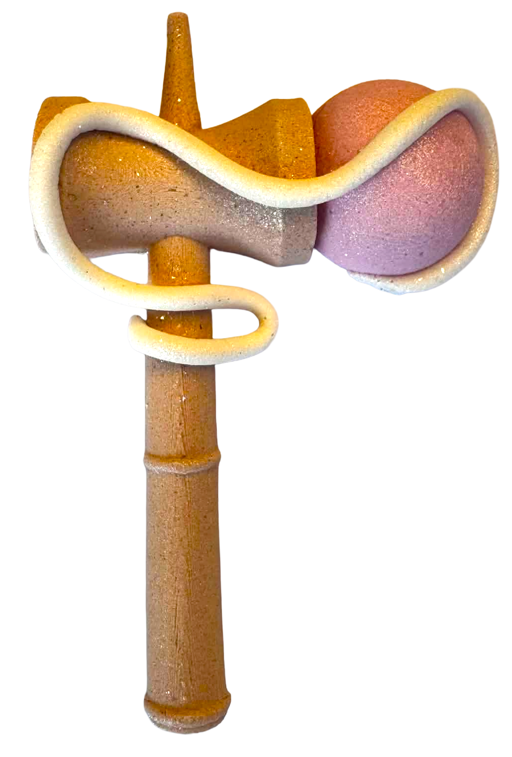 Decoratiune Comestibila Kendama, Dimensiune 10 cm Pentru Decorarea Deserturilor Dulci