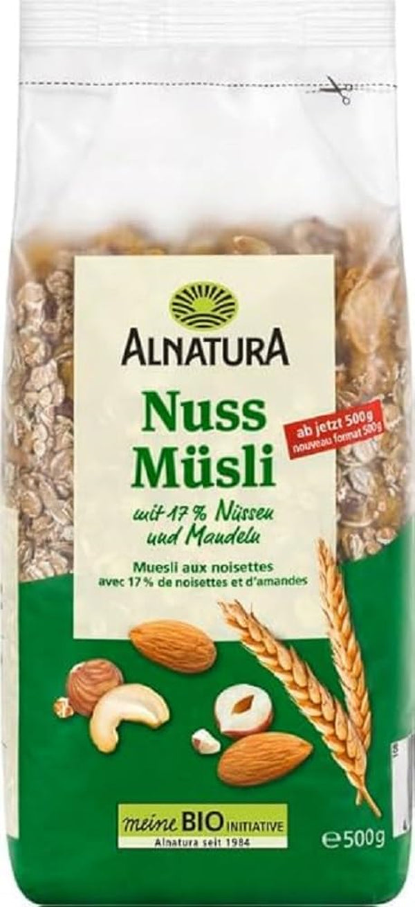 Bio Nuss Müsli Mit 17% Nüssen & Mandeln, 0,5 Kg