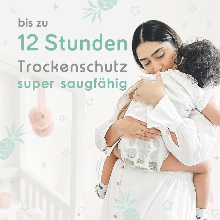 Pureborn Baby Premium Windeln Pants, Höschenwindeln, Größe 7 (17+ Kg), 16 Stück, Optimaler Schutz Für Tag Und Nacht, Dermatologisch Getestet, Ultraweich, Hautfreundlich