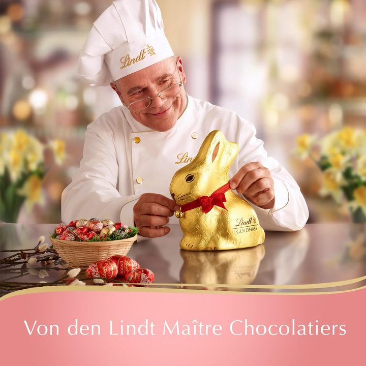 Lindt Schokolade GOLDHASE | 100 G GOLDHASE | Premium Vollmilch-Schokolade in Hasenform Zu Ostern | Osterschokolade | Schokoladengeschenk | Schokoladenhase | Osterhase