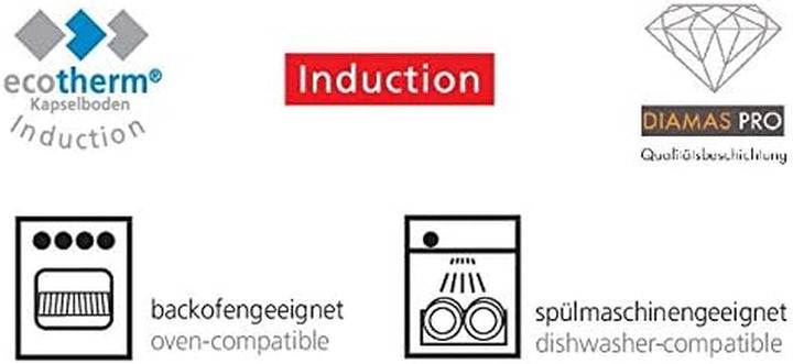 Gastrosus Industar Testsieger Bratpfanne Stiftung Warentest (1/2021) Industar Diamas Pro, Edelstahl, 28 Cm