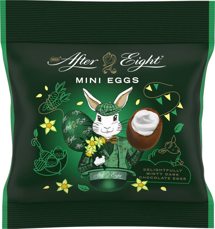 NESTLÉ after EIGHT Mini Eggs, Kleine Einzeln Verpackte Ostereier Aus Dunkler Schokolade Mit Minzfüllung, 1Er Pack (1 X 90G)