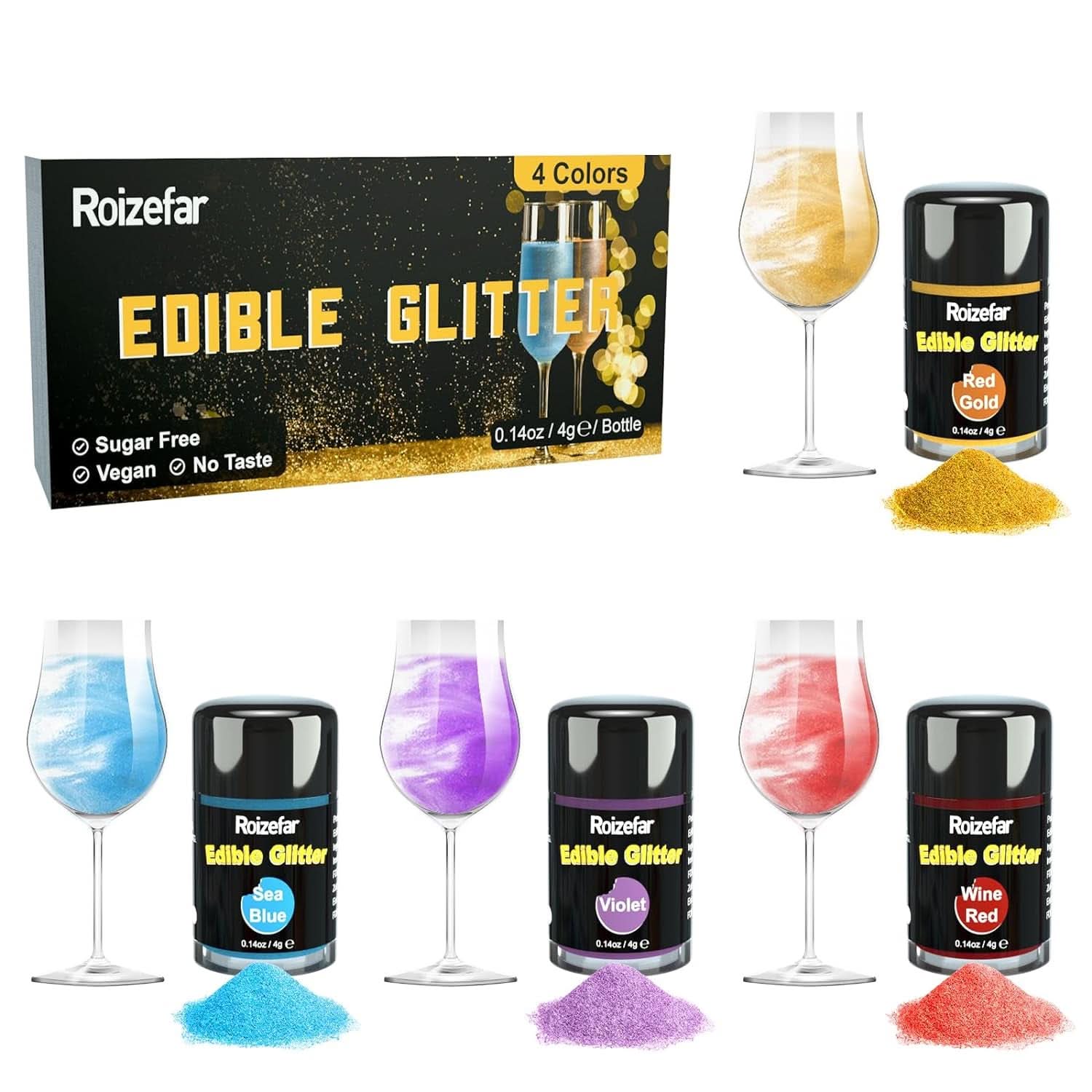 Glitter comestibil, diverse culori si cantitati Naty Shop