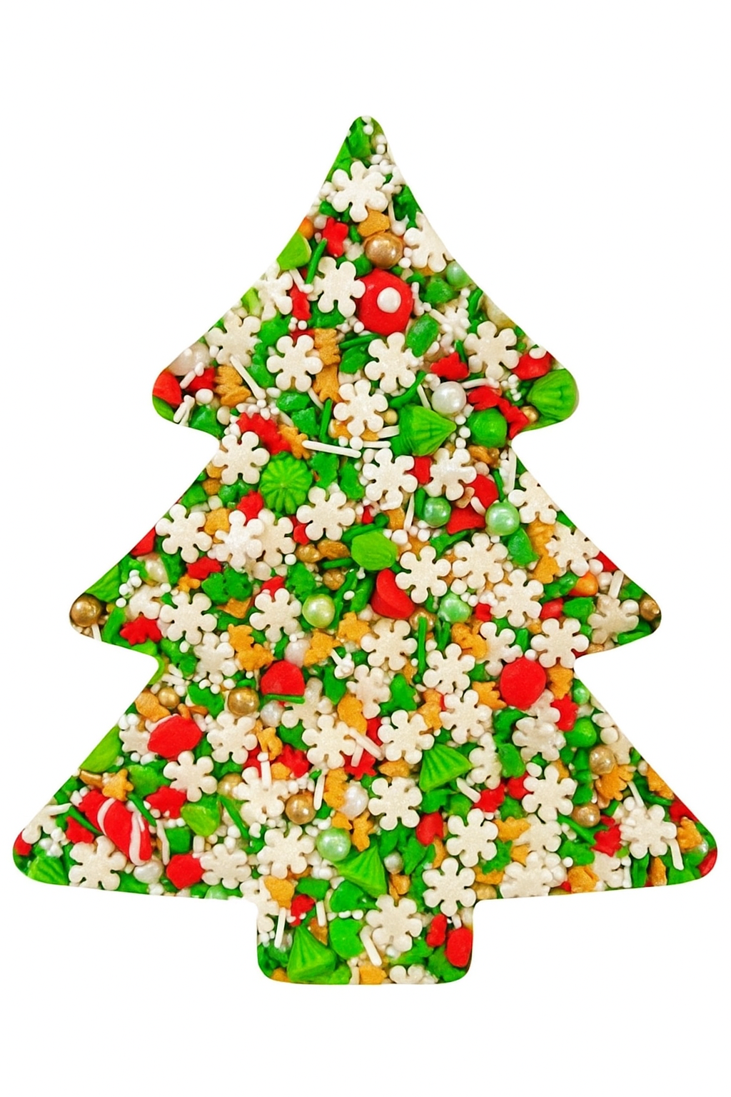 Sprinkles Mix Crăciun 100 g - Culori Festive Pentru Decorarea Prăjiturilor Cu Sclipire Sărbătorească