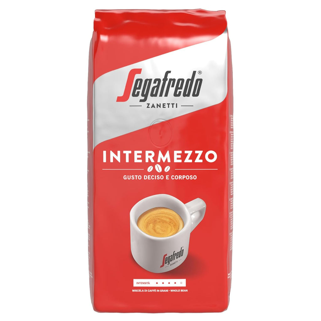 Segafredo Zanetti Intermezzo - Ganze Bohne (1 Kg Packung) - Geeignet Für Alle Italienischen Kaffeespezialitäten - Kaffeebohnen Mit Mittlerer Röstung, Stark Und Vollmundig Im Geschmack