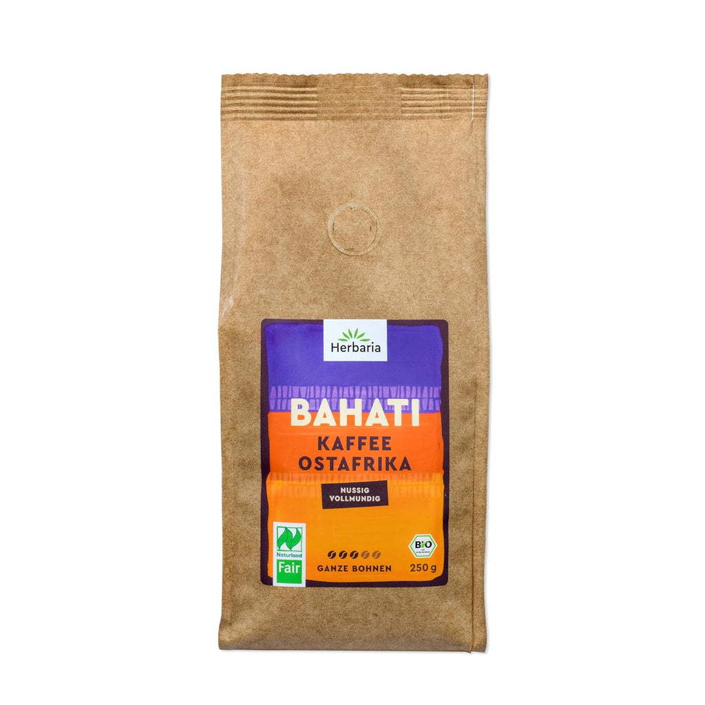 Herbaria MAKEDA Bio Espresso Ganze Bohnen 1Kg – Naturland Fair Zertifiziert Aus Ostafrika – Röstaromen Mit Kakao- & Eichenholz-Noten – Bio Kaffeebohnen Perfekt Für Siebträger Und Kaffeevollautomaten