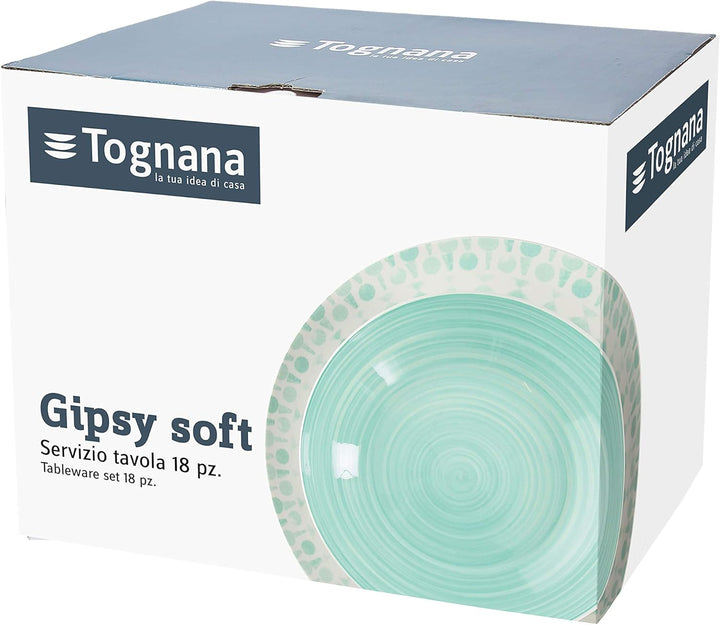 Gipsy Soft, Tellerservice Für 6 Personen, 18-Teilig, Porzellan, Mehrfarbig