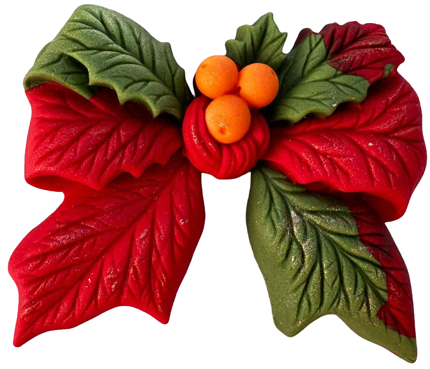 Edible Decoration, Poinsettia - Sweet Taste and Festive Look for Desserts