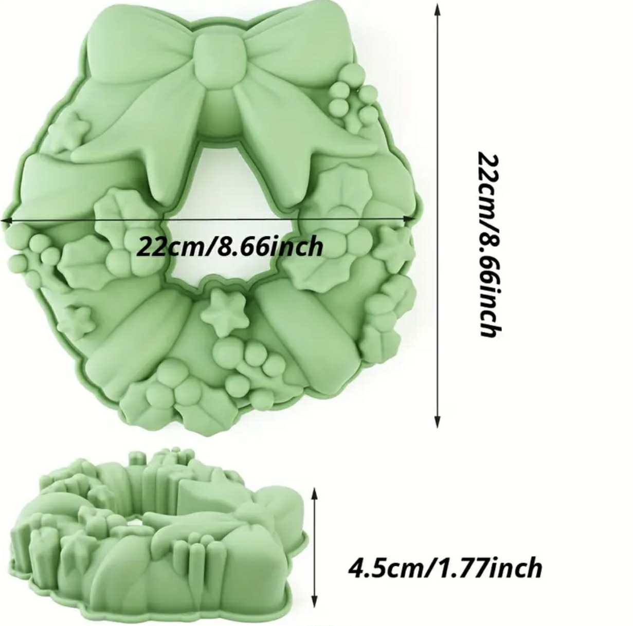 Formă De Silicon Pentru Tort Coronita De Crăciun Versatil Pentru Prajituri Deserturi DIY Și Sărbători