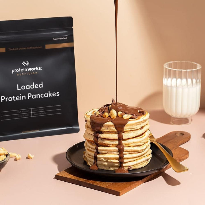 Protein Works - Loaded Protein Pfannkuchen | Premium Pfannkuchen Mischung | Eiweiß Pancakes | Protein Pancakes | 8 Servings | Natürlich | 500G