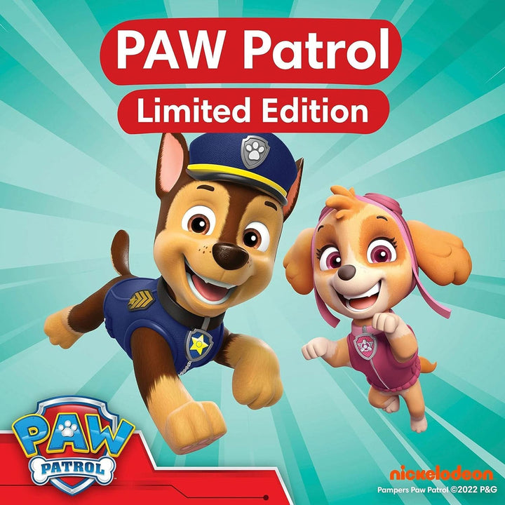 Pampers scutece Paw Patrol Pantaloni mărimea 5 (12-17Kg) Baby-Dry, Junior cu buzunar Stop and Protect, CUTIE LUNARĂ, 160 scutece