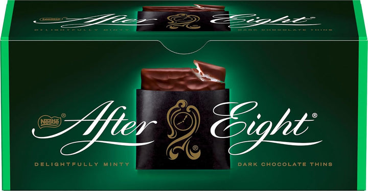 NESTLÉ after EIGHT, Hauchdünne Schokoladen-Täfelchen Aus Dunkler Schokolade Mit Pfefferminz-Cremefüllung Für Genießer, 12Er Pack (12X200G)