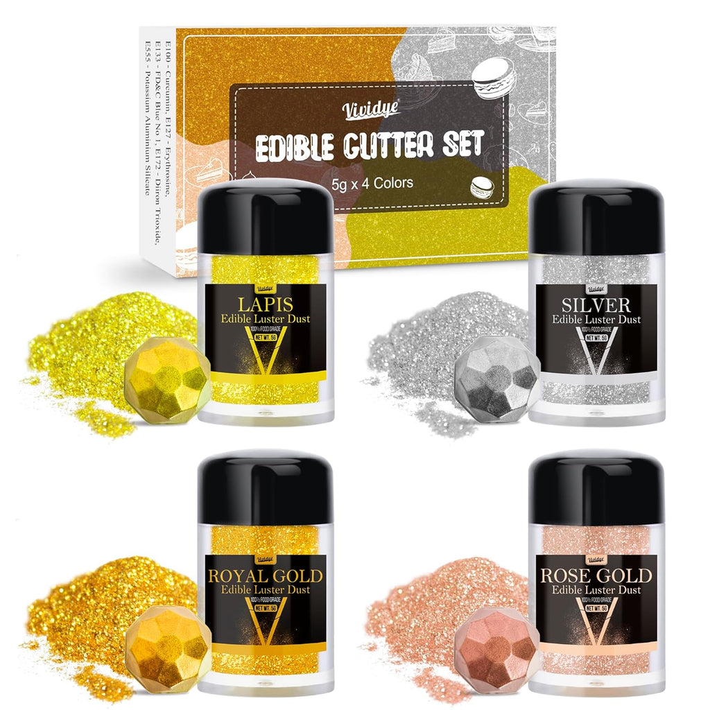 Glitter comestibil, praf, diverse culori, 30 grame