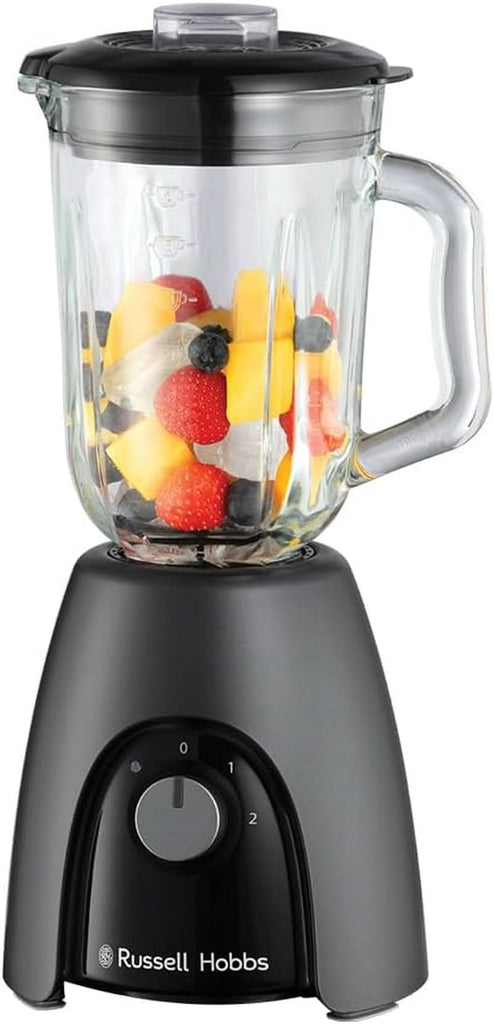 Russell Hobbs Standmixer [Smoothie Maker] Mixer (Blender, 1,5L Glasbehälter, 2 Stufen Und Pulse-Funktion, Bpa-Frei, Edelstahlmesser, 850 Watt Hochstleistung) Matte Charcoal 27121-56