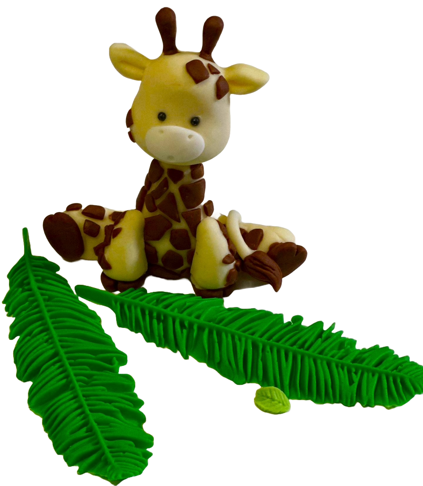 Set 8 decoratiuni comestibile din zahar, Girafa Decoratiuni din Pasta de Zahar Nati Shop