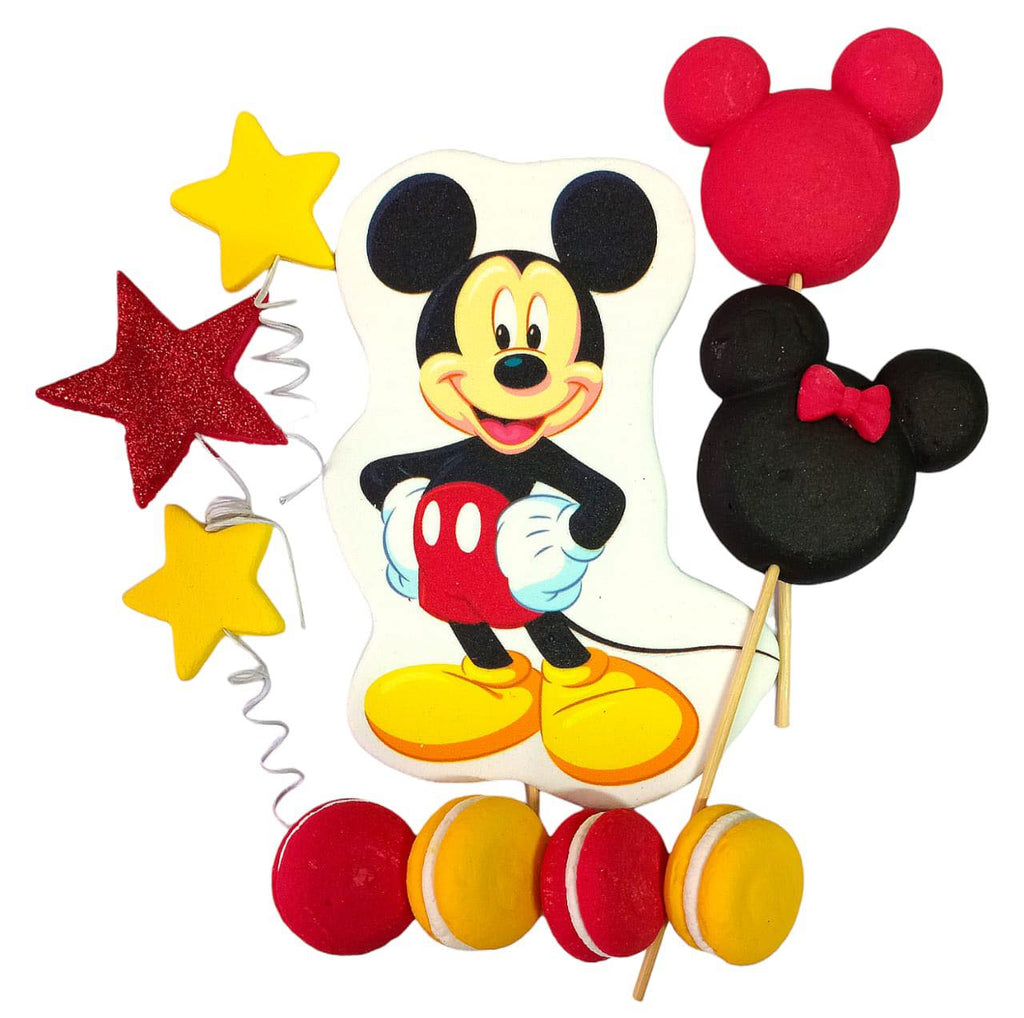 Set 10 decoratiuni comestibile din zahar, Mickey Mouse - Nati Shop 