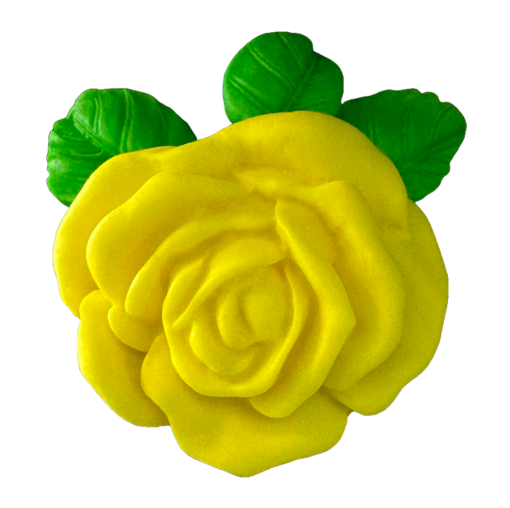 Decoratiune comestibila din zahar, Trandafir galben - Nati Shop 