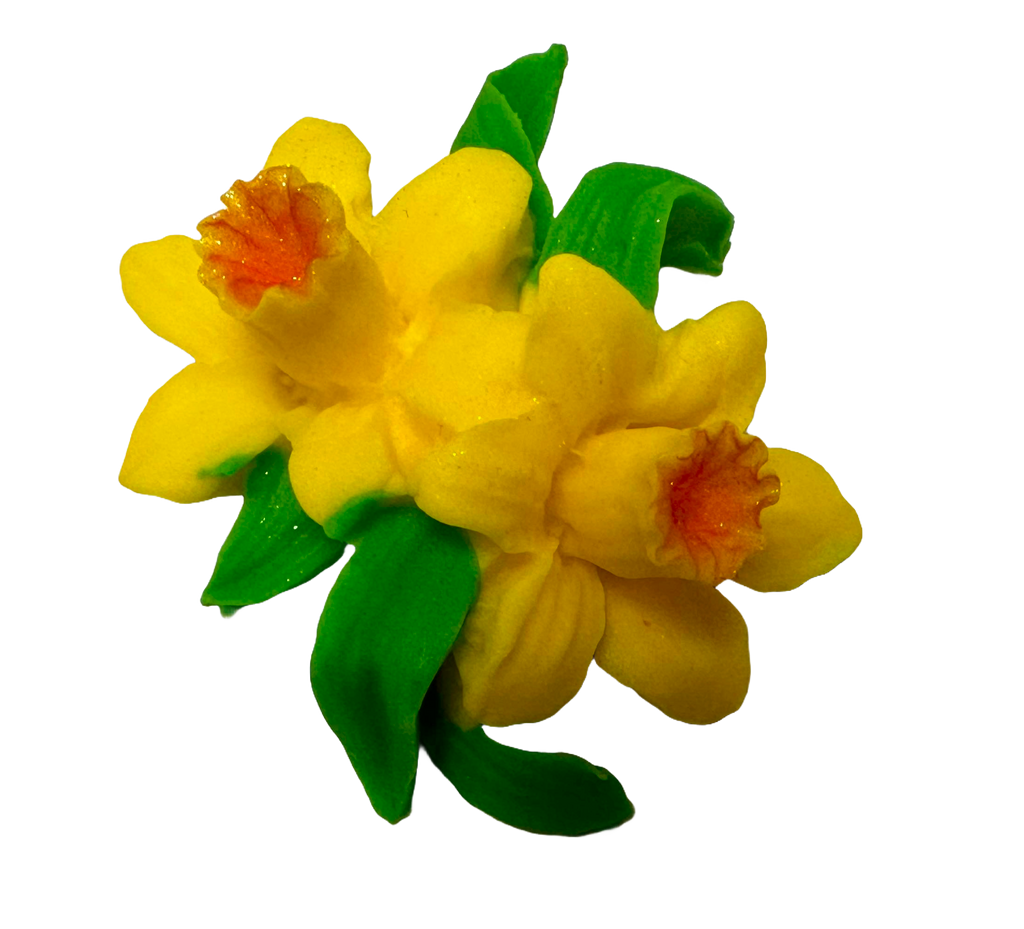 Decoratiune comestibila din zahar, Narcise galbene - Nati Shop 