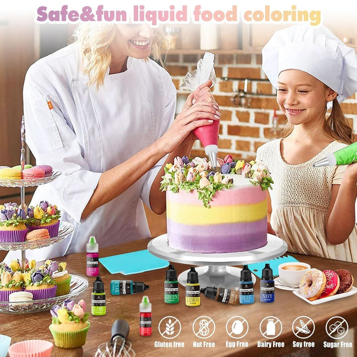 Lebensmittelfarbe - 160Ml Flüssige Konzentrierte Lebensmittel Farben Für Kuchen Dekoration, Backen, Kekse, Macaron - Zuckerfrei Food Coloring Für Getränken, Tortendeko, DIY Slime, Osterei (Weiß)