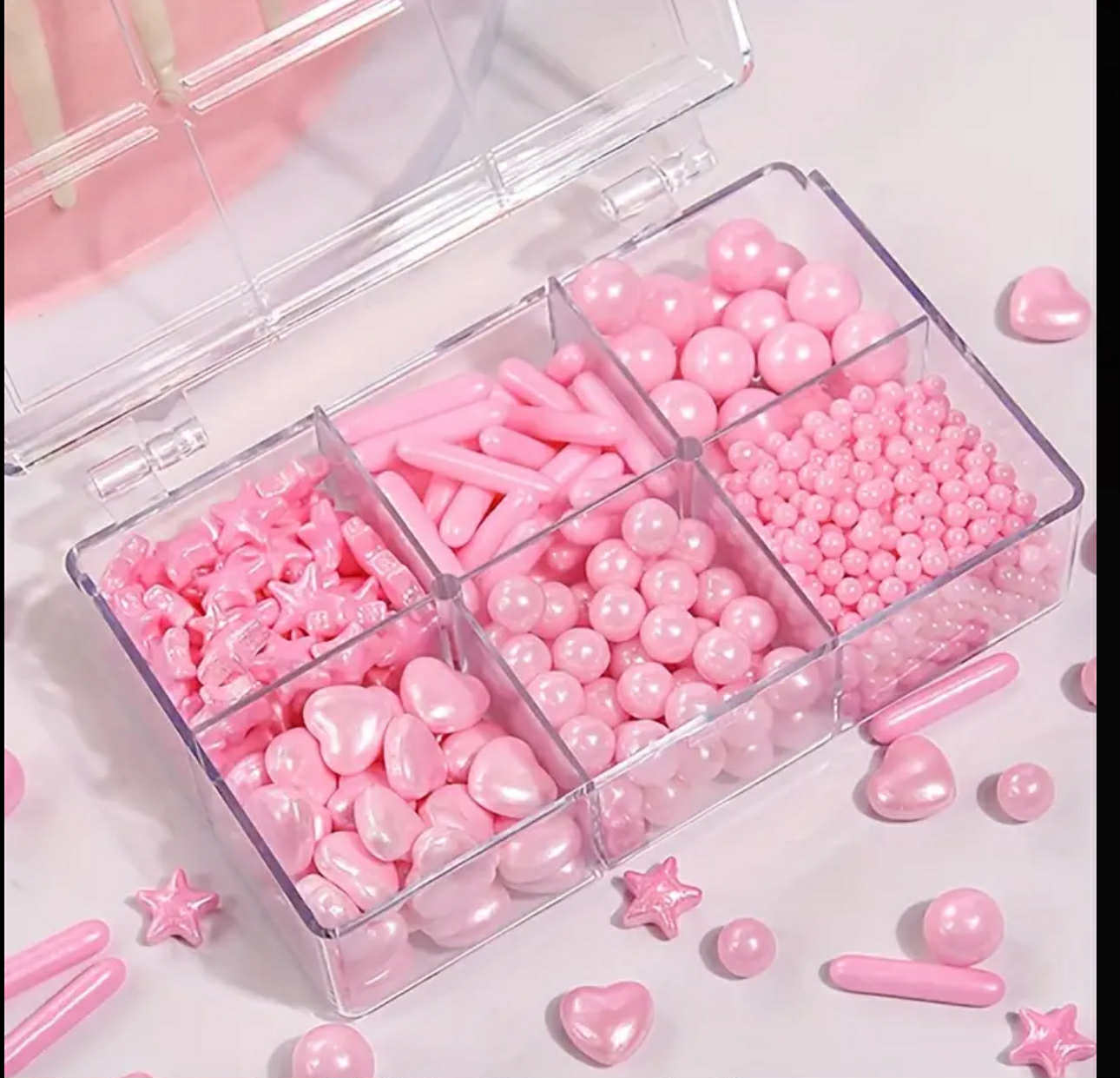 Sprinkles Roz Pentru Decorare Prăjituri - Sigur Pentru Consum, Ideal Pentru Prăjituri, Fursecuri, Înghețată, 118 G