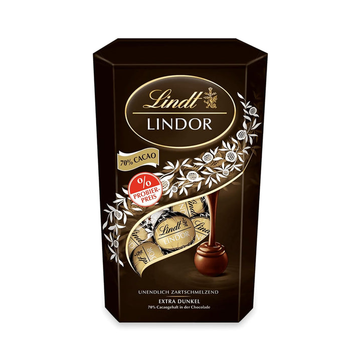 Lindt Schokolade LINDOR Kugeln Double Chocolate, Promotion | 137 G Beutel | Circa 10 Kugeln Vollmilchschokolade Mit Zartschmelzender Füllung | Pralinen-Geschenk | Schokoladen-Geschenk