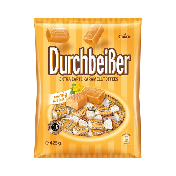 Durchbeißer – 1 X 425G – Karamell Toffees, Extra Zarte Karamell Bonbons