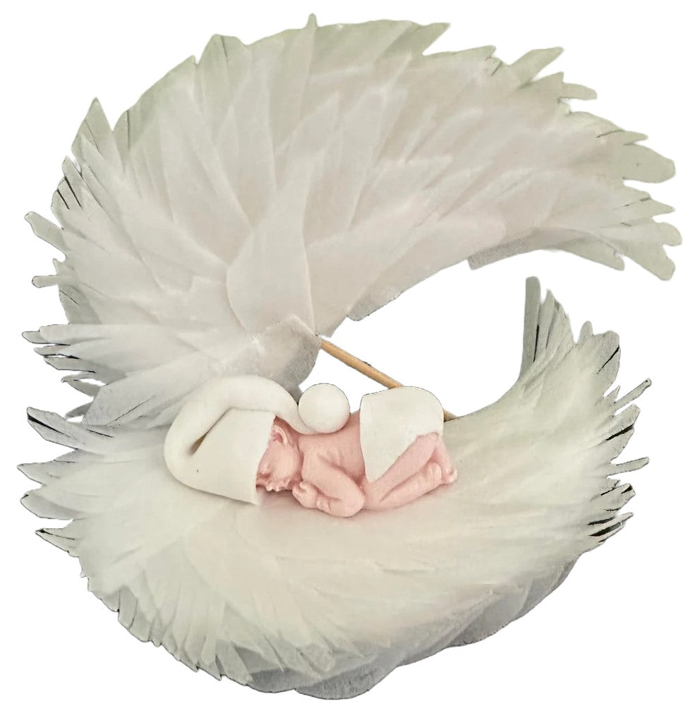 Edible Christening Decoration - Made from Sugar Paste and Wafer, Elegant and Delicious Appearance