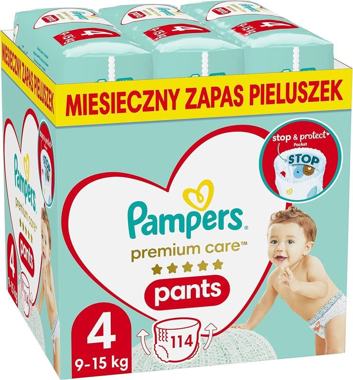 Pampers Pants Windelhose Größe 3 (6-11Kg), Premium Care, 144 Stück, Windeln Mit Stop- & Protect anti Auslaufen Hinten