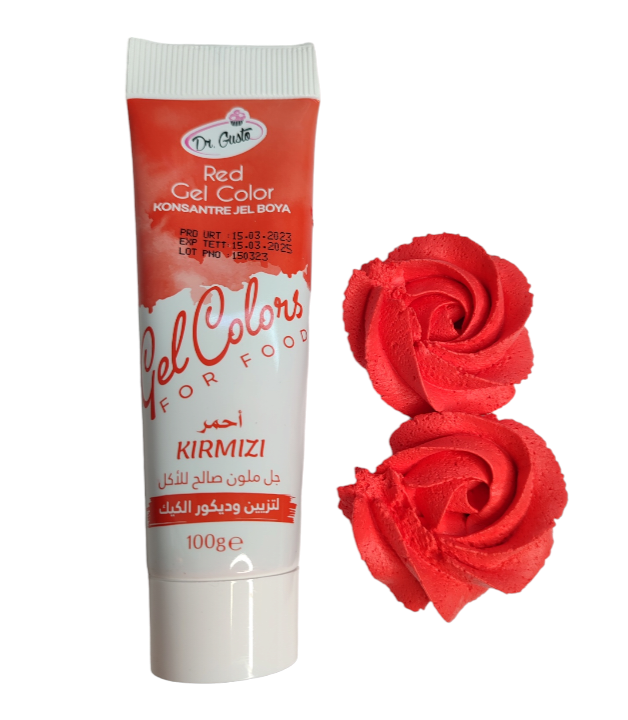 Colorant Alimentar Gel Dr Gusto Roșu - Gel Ultra Concentrat 100 Grame Economic Pentru Deserturi Remarcabile