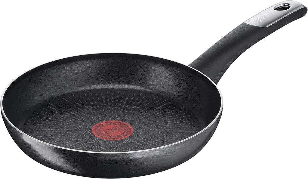 Tefal Hard Titanium Essential Bratpfanne 28 Cm, Antihaftversiegelung, Thermo-Signal Bei Idealer Brattemperatur, Spülmaschinengeeignet , Nicht Induktionsgeeignet, Made in France, C38806