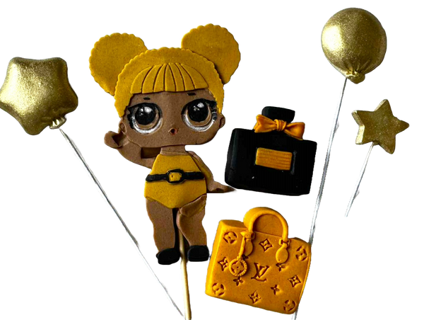 Set decoratiuni comestibile, Papusa LOL Decoratiuni din Pasta de Zahar Nati Shop