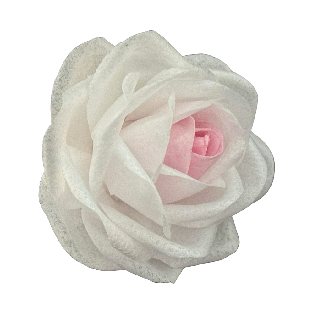 Decoratiune comestibila din vafa, Trandafir alb-roz - Nati Shop 