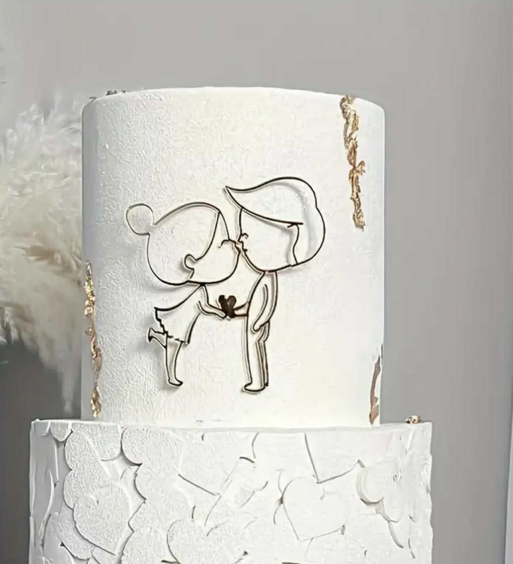 Decoratiune Necomestibila - Acril Auriu Tema Love Ornament Elegant Pentru Casa Si Birou