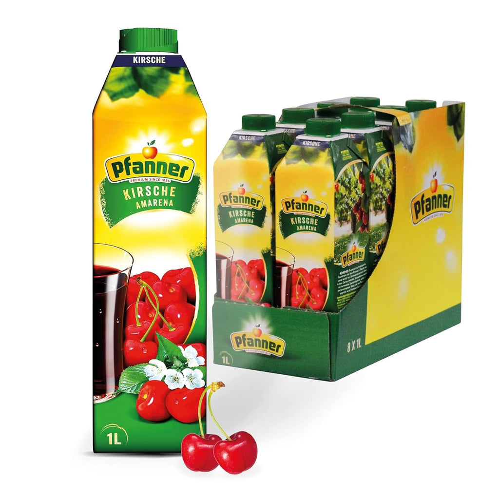 Pfanner Nectar de fructe cu căpșuni (8 X 1 litru) - 30 % conținut de fructe - băutură de căpșuni