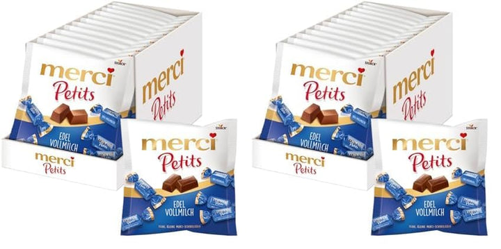 Merci Petits Chocolate Collection – 1 X 1000G – Mix Aus Nicht Gefüllten Und Gefüllten Schokoladen-Spezialitäten in Praktischer Runddose