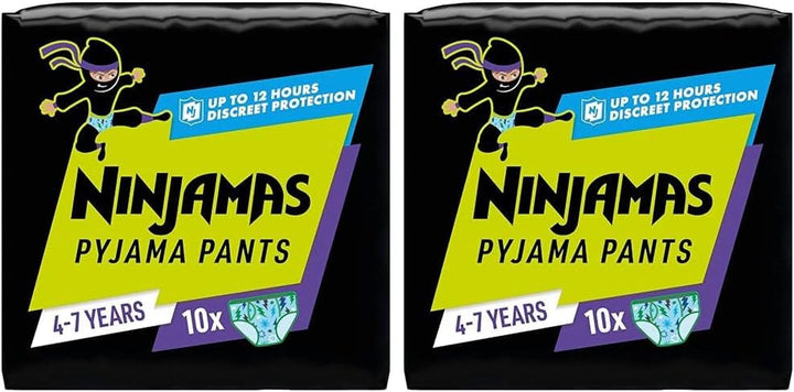 Pantaloni de pijama Ninjamas Spaceship, 10 pantaloni de noapte absorbanți, 7 ani, 17Kg-30Kg