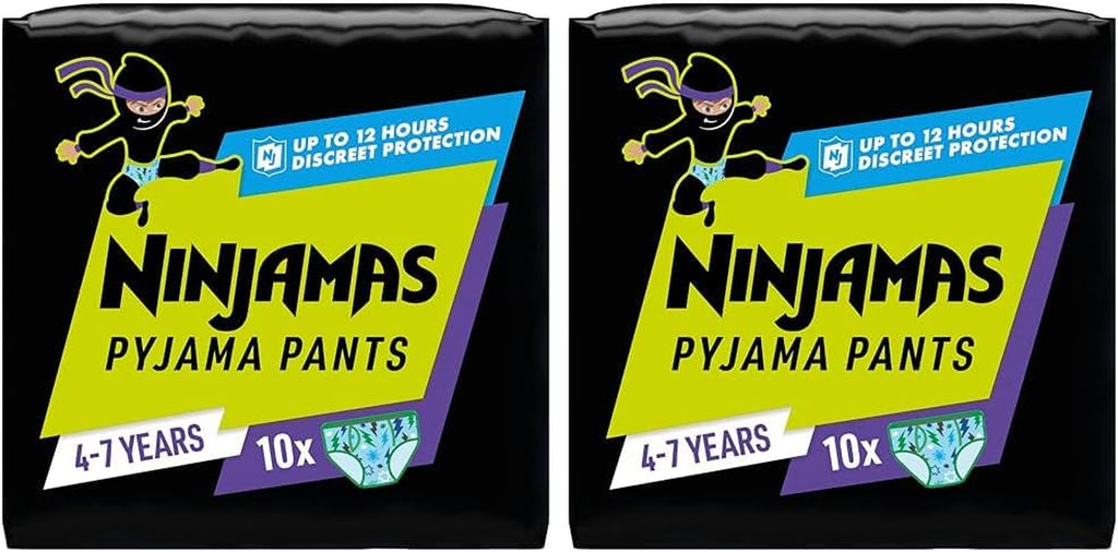 Pantaloni de pijama Ninjamas Spaceship, 10 pantaloni de noapte absorbanți, 7 ani, 17Kg-30Kg