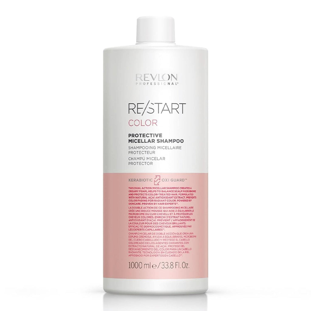 RE/START Color Protective Micellar Shampoo, 1000 Ml, Mizellen Shampoo Für Haar Und Kopfhaut, Haarshampoo Für Farbschutz & Leuchtkraft, Cremiger Schaum Für Coloriertes Haar